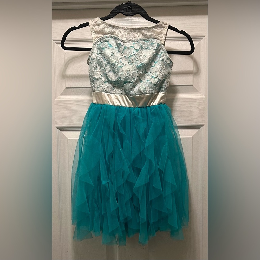 Weissman Teal and Silver Dance Costume